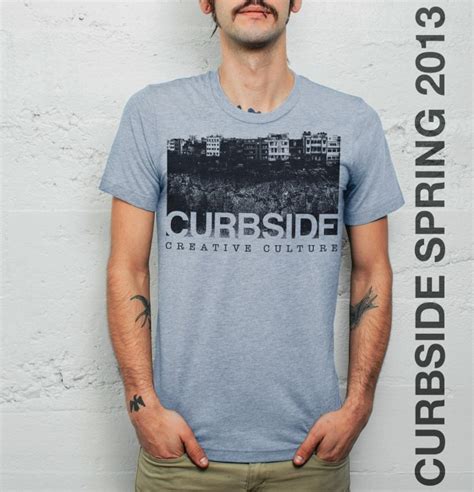 Curbside clothing - Tiger - White on Mens T Shirt Artist: Dave Koenig $29.99. Size Chart